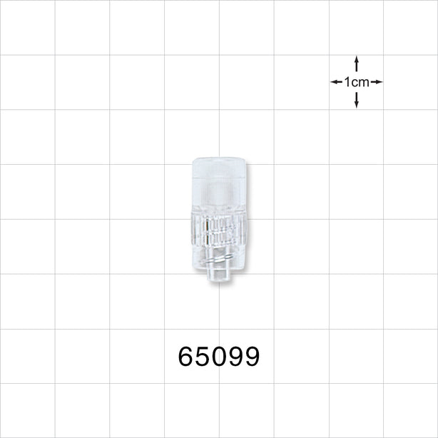 Male Luer Lock Connector - 0.323 inch - 0.303 inch ID/0.385 inch - 0.394 inch OD (8.2 mm - 7.7 mm/9.8 mm - 10 mm) - 65099