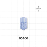 Male Luer Lock, Tubing Port, Clear - 0.158 inch - 0.14 inch ID (4.01 mm - 3.56 mm) - 65106