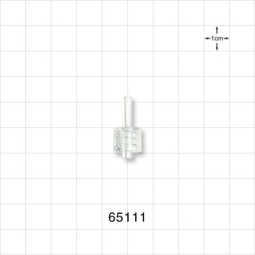 Male Luer Lock, Tubing Port, Clear - 0.065 inch - 0.055 inch ID/0.15 inch - 0.154 inch OD (1.65 mm - 1.4 mm/3.81 mm - 3.91 mm) - 65111