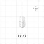Male Luer Lock, Tubing Port, Clear - 0.159 inch - 0.156 inch ID (4.04 mm - 3.96 mm) - 65113