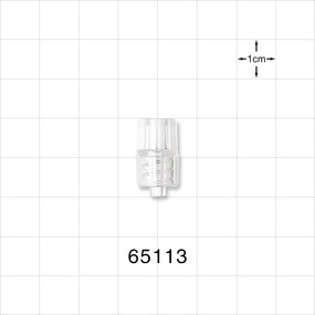 Male Luer Lock, Tubing Port, Clear - 0.159 inch - 0.156 inch ID (4.04 mm - 3.96 mm) - 65113