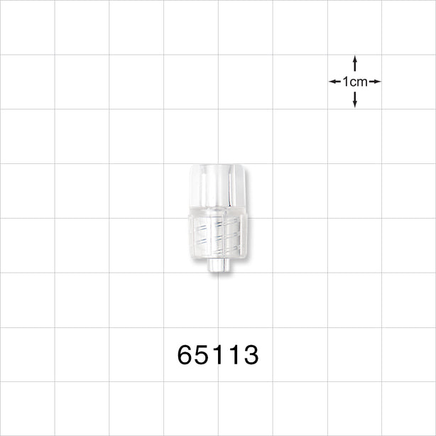 Male Luer Lock, Tubing Port, Clear - 0.159 inch - 0.156 inch ID (4.04 mm - 3.96 mm) - 65113