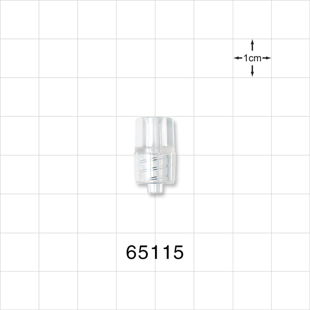 Male Luer Lock, Tubing Port, Clear - 0.105 inch - 0.095 inch ID (2.67 mm - 2.41 mm) - 65115