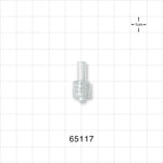 Male Luer Lock, Tubing Port, Clear - 0.134 inch ID/0.212 inch - 0.218 inch OD (3.40 mm/5.38 mm - 5.54 mm) - 65117