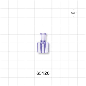 Female Luer Lock, Tubing Port, Clear - 0.11 inch ID (2.82mm) - 65120
