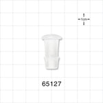 Press-In Plug, Barbed, Natural - Fits 3/8 inch ID Tubing (0.375 inch, 9.53 mm) - 65127