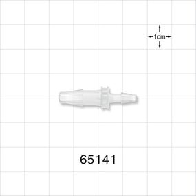 Straight Connector, Reducer, Barbed, Natural - Fits 3/16 inch x 1/8 inch ID Tubing (0.188 inch x 0.125 inch, 4.76 mm x 3.18 mm) - 65141