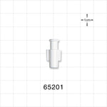 Female Luer Lock, Tubing Port, White - 0.156 inch - 0.153 inch ID/0.255 inch OD (3.96 mm - 3.89 mm/6.48 mm) - 65201
