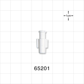 Female Luer Lock, Tubing Port, White - 0.156 inch - 0.153 inch ID/0.255 inch OD (3.96 mm - 3.89 mm/6.48 mm) - 65201