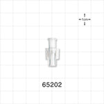 Female Luer Lock, Tubing Port, Clear - 0.101 inch - 0.096 inch ID (2.57 mm - 2.44 mm) - 65202
