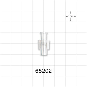 Female Luer Lock, Tubing Port, Clear - 0.101 inch - 0.096 inch ID (2.57 mm - 2.44 mm) - 65202