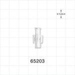 Female Luer Lock, Tubing Port, Clear - 0.124 inch - 0.12 inch ID/0.255 inch OD (3.15 mm - 3.05 mm/6.48 mm) - 65203