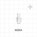 Female Luer Lock, Tubing Port, Clear - 0.159 inch - 0.156 inch ID/0.258 inch OD (4.04 mm - 3.96 mm/6.55 mm) - 65204