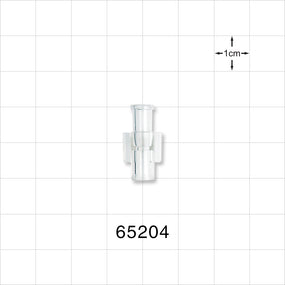 Female Luer Lock, Tubing Port, Clear - 0.159 inch - 0.156 inch ID/0.258 inch OD (4.04 mm - 3.96 mm/6.55 mm) - 65204