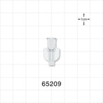 Female Luer Lock, Tubing Port, Clear - 0.081 inch - 0.073 inch ID/0.179 inch OD (2.06 mm - 1.85 mm/4.55 mm) - 65209