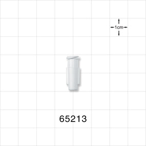 Female Luer Lock, Tubing Port, White - 0.145 inch - 0.156 inch ID/0.206 inch OD (3.68 mm - 3.96 mm/5.23 mm) - 65213