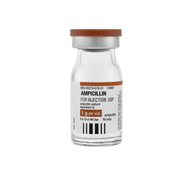 Fresenius Kabi 65219-0018-10 Ampicillin Injection, 1 g Vial, 10 per Box - MDL-65219-018-10 - 10 Each