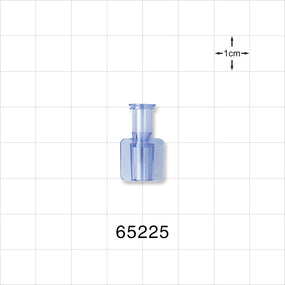 Female Luer Lock, Tubing Port, Clear - 0.147 inch - 0.141 inch ID (3.73 mm - 3.58 mm) - 65225