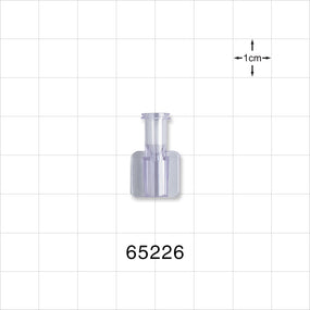Female Luer Lock, Tubing Port, Clear - 0.142 inch - 0.136 inch ID (3.61 mm - 3.45 mm) - 65226