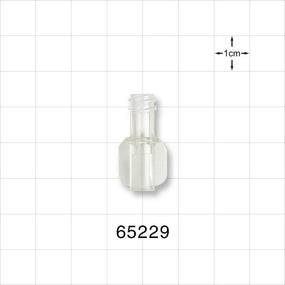 Female Luer Lock, Tubing Port, Clear - 0.163 inch ID (4.14 mm) - 65229