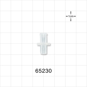 Female Luer Lock, Tubing Port, Clear - 0.125 inch ID/0.237 OD (3.18 mm/6.02 mm) - 65230