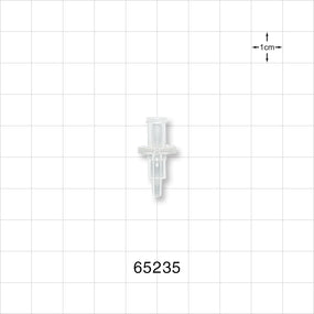 Female Luer Lock, Tubing Port, Clear - Fits 0.118 inch ID/0.161 inch OD Tubing (3 mm/4.09 mm) - 65235