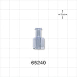 Female Luer Lock, Tubing Port, Clear - 0.112 inch - 0.106 inch ID (2.84 mm - 2.69 mm) - 65240