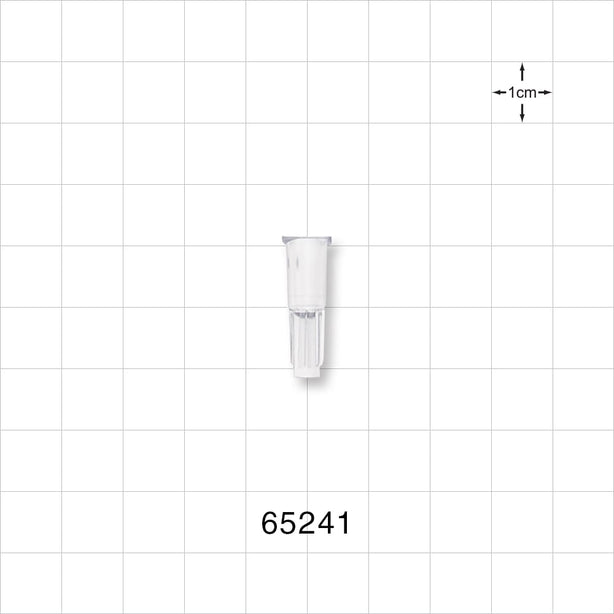 Female Luer Lock, Tubing Port, Clear - 0.097 inch - 0.088 inch ID (2.46 mm - 2.24 mm) - 65241