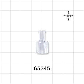 Female Luer Lock, Tubing Port, Clear - 0.158 inch - 0.14 inch ID (4.01 mm - 3.56 mm) - 65245