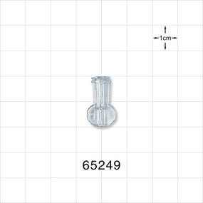 Female Luer Lock, Tubing Port, Clear - 0.079 inch - 0.074 inch ID (2.01 mm - 1.88 mm) - 65249