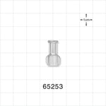 Female Luer Lock, Tubing Port, Clear - 0.252 inch - 0.24 inch ID (6.4 mm - 6.1 mm) - 65253