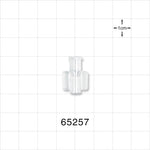 Female Luer Lock, Tubing Port, Clear - 0.125 inch - 0.118 inch ID (3.18 mm - 3 mm) - 65257