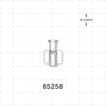 Female Luer Lock, Tubing Port, Clear - 0.132 inch - 0.124 inch ID (3.35 mm - 3.15 mm) - 65258