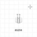 Female Luer Lock, Tubing Port, Clear - 0.101 inch - 0.095 inch ID (2.57 mm - 2.41 mm) - 65259