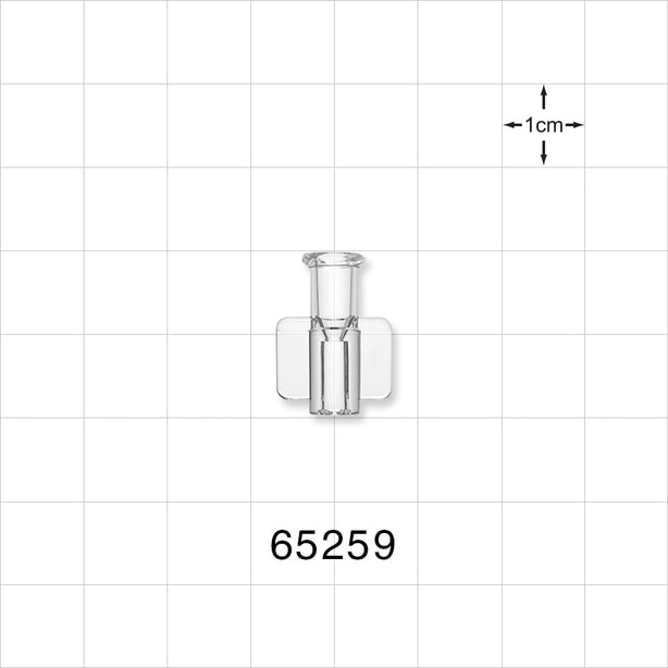 Female Luer Lock, Tubing Port, Clear - 0.101 inch - 0.095 inch ID (2.57 mm - 2.41 mm) - 65259