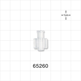 Female Luer Lock, Tubing Port, Clear - 0.164 inch - 0.158 inch ID (4.17 mm - 4.01 mm) - 65260