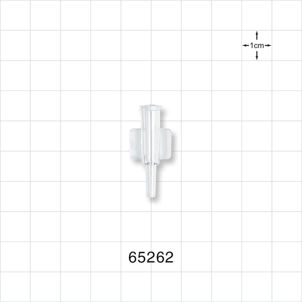 Female Luer Lock, Tubing Port, Clear - 0.08 inch ID/0.12 inch - 0.15 inch OD (2.03 mm/3.05 mm - 3.81 mm) - 65262