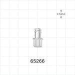 Female Luer Lock, Tubing Port, Clear - 0.259 inch ID (6.58 mm) - 65266