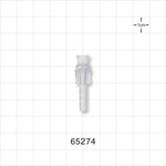 Female Luer Lock, Barbed, Clear - 0.19 inch OD (4.83 mm) - 65274