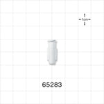 Female Luer Lock, Tubing Port, White - 0.156 inch - 0.143 inch ID (3.96 mm - 3.63 mm); 0.105 inch Thru Hole (2.67 mm) - 65283