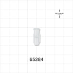 Female Luer Lock, Tubing Port, Clear - 0.156 inch - 0.143 inch ID (3.96 mm - 3.63 mm); 0.105 inch Thru Hole (2.67 mm) - 65284