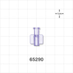 Female Luer Lock, Tubing Port, Clear - 0.124 inch ID Tubing Pocket Fit (3.15 mm) - 65290