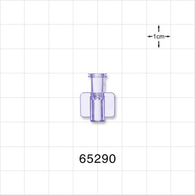 Female Luer Lock, Tubing Port, Clear - 0.124 inch ID Tubing Pocket Fit (3.15 mm) - 65290