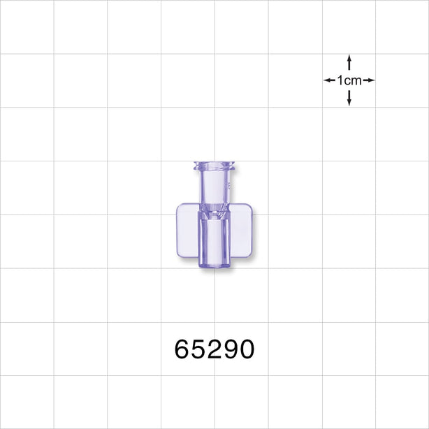 Female Luer Lock, Tubing Port, Clear - 0.124 inch ID Tubing Pocket Fit (3.15 mm) - 65290