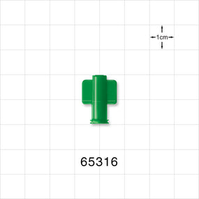Female Luer Cap, Non-Vented, Green -  - 65316