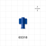 Female Luer Cap, Non-Vented, Blue -  - 65318