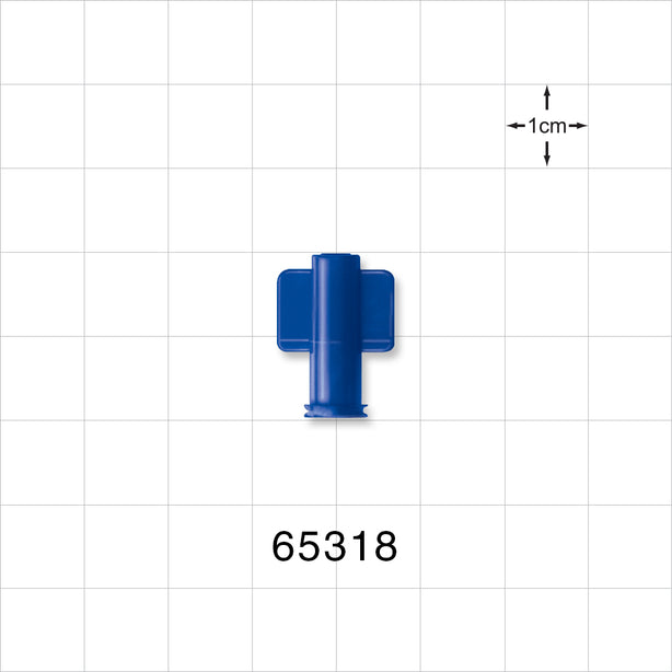 Female Luer Cap, Non-Vented, Blue -  - 65318
