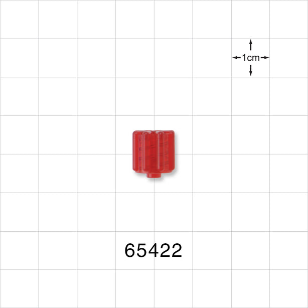 Male Luer Cap, Non-Vented, Red -  - 65422