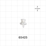 Female Luer Lock, Barbed, White - Fits 1/16 inch ID Tubing (0.063 inch, 1.59 mm) - 65425