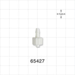 Male Luer Lock, Barbed, White - Fits 1/8 inch ID Tubing (0.125 inch, 3.18 mm) - 65427